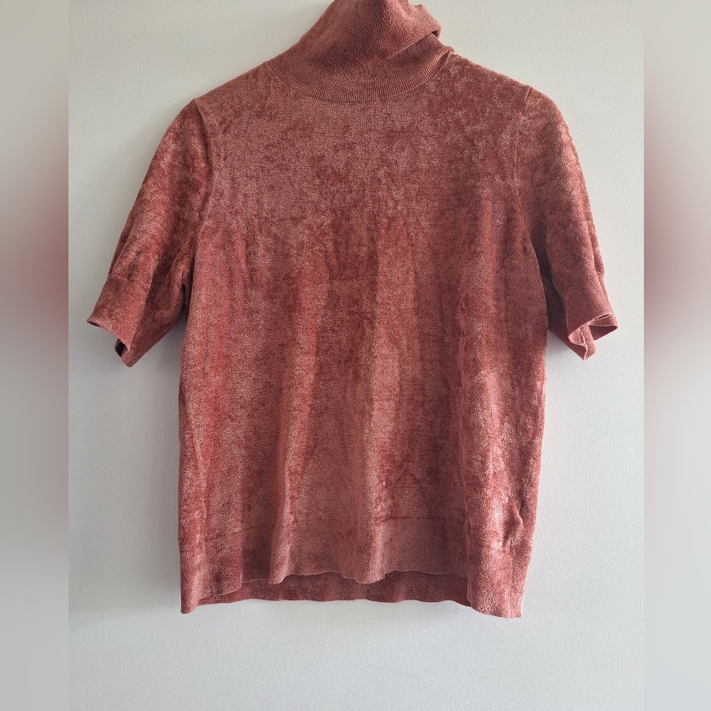 COS Rust Short-Sleeve Turtleneck Sweater